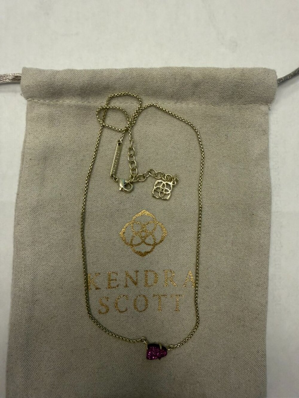Kendra Scott Pendant Necklace, amethyst drusy